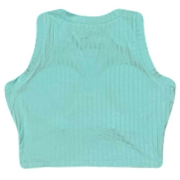 Women Removable Padded Cropped Tank Top Sleeveless by DMNZNS Size L - Picture 3 of 8